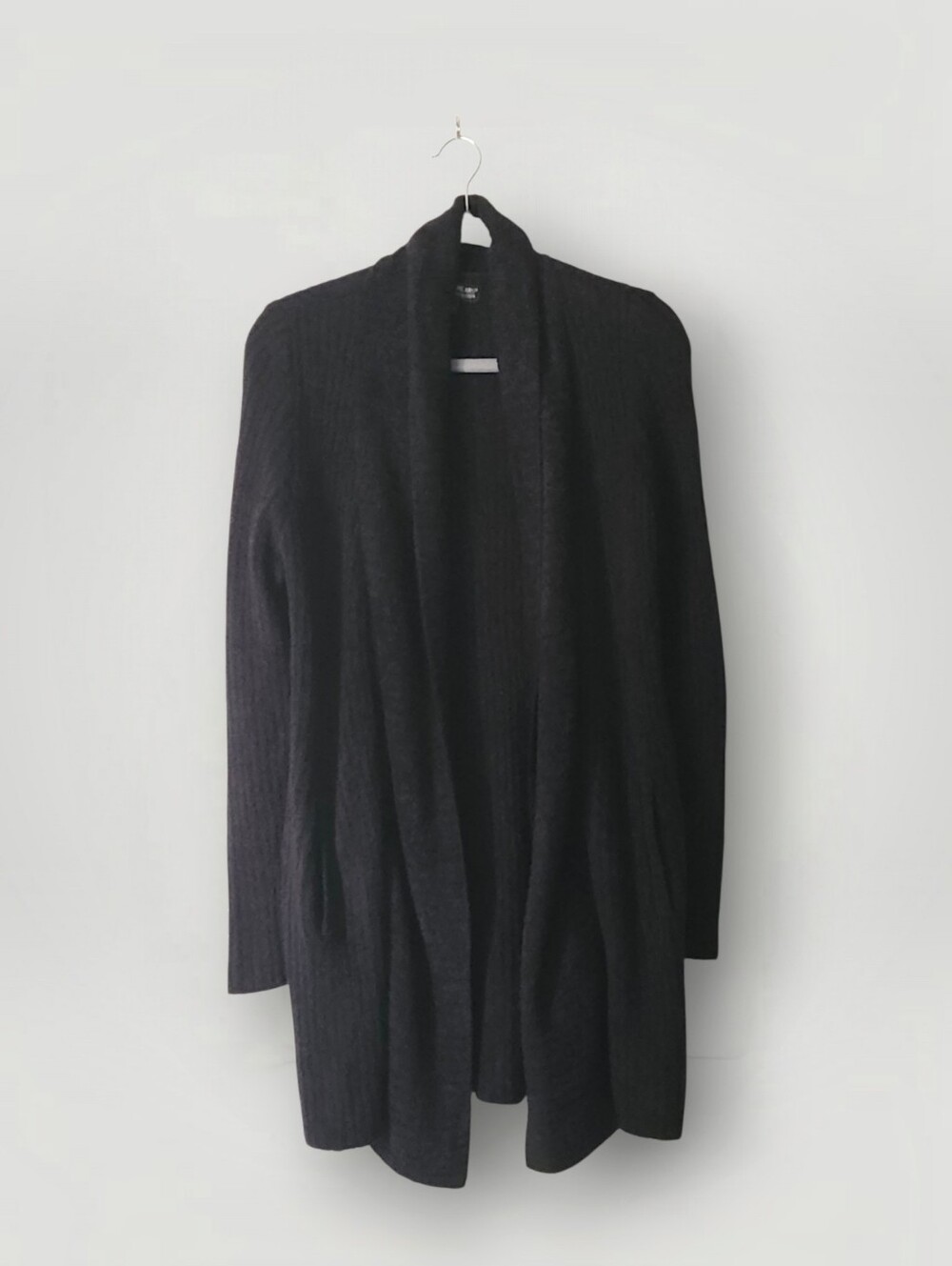 Barefoot Dreams CozyChic Lite Cardigan Small Black Open Front Duster Cozy